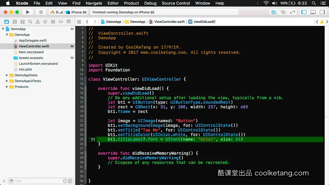 互动教程 for Xcode9 & Swift4-酷课堂
