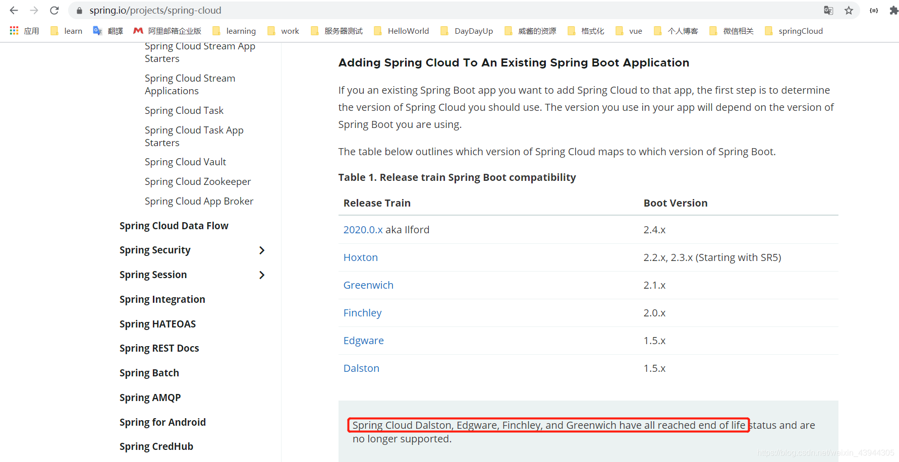 springCloud与springboot以及springCloudAlibaba之间的版本关系_springboot ...