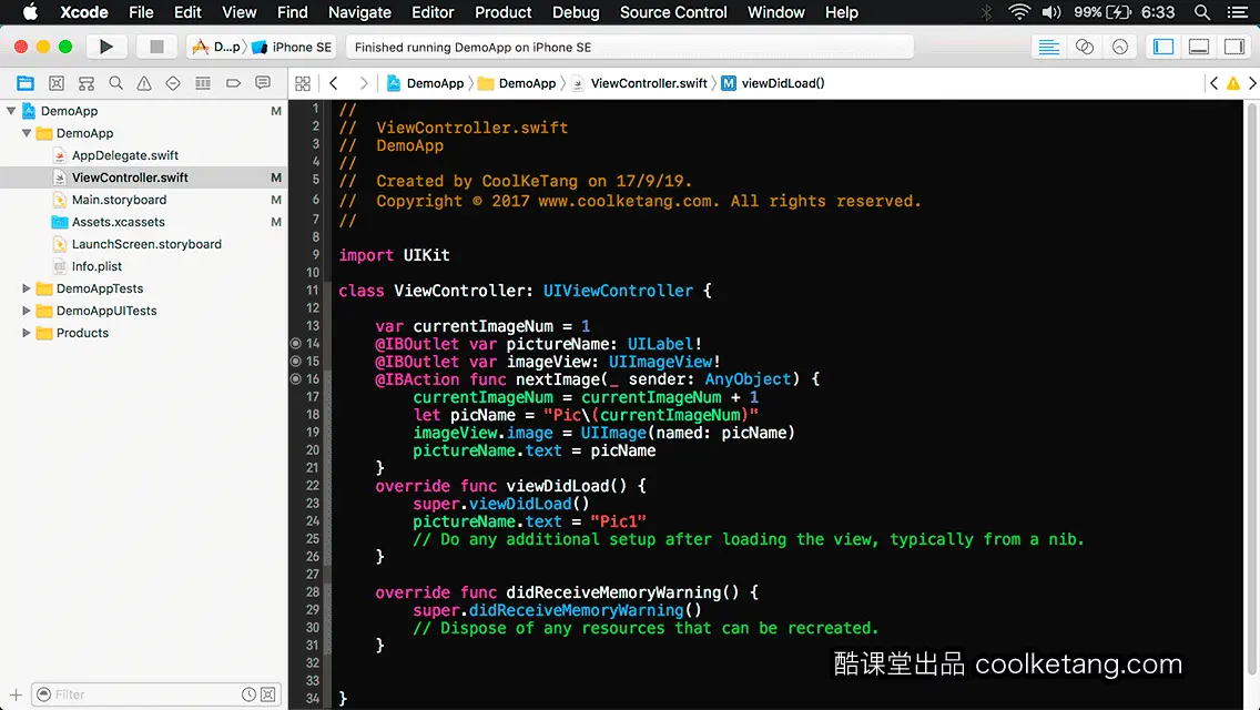 互动教程 for Xcode9 & Swift4-酷课堂