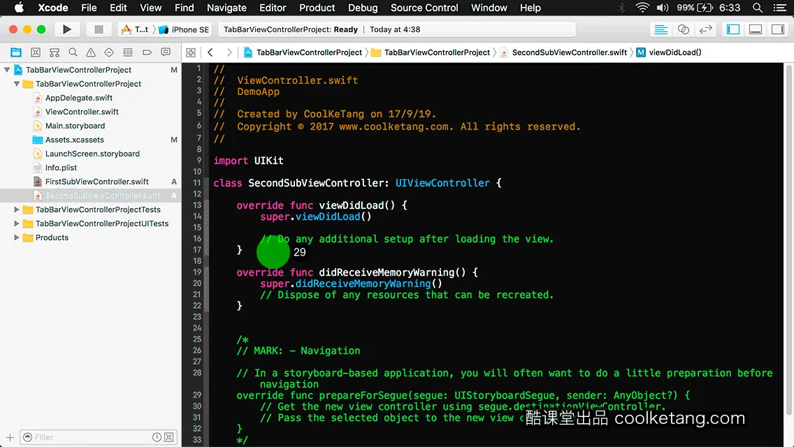 互动教程 for Xcode9 & Swift4-酷课堂