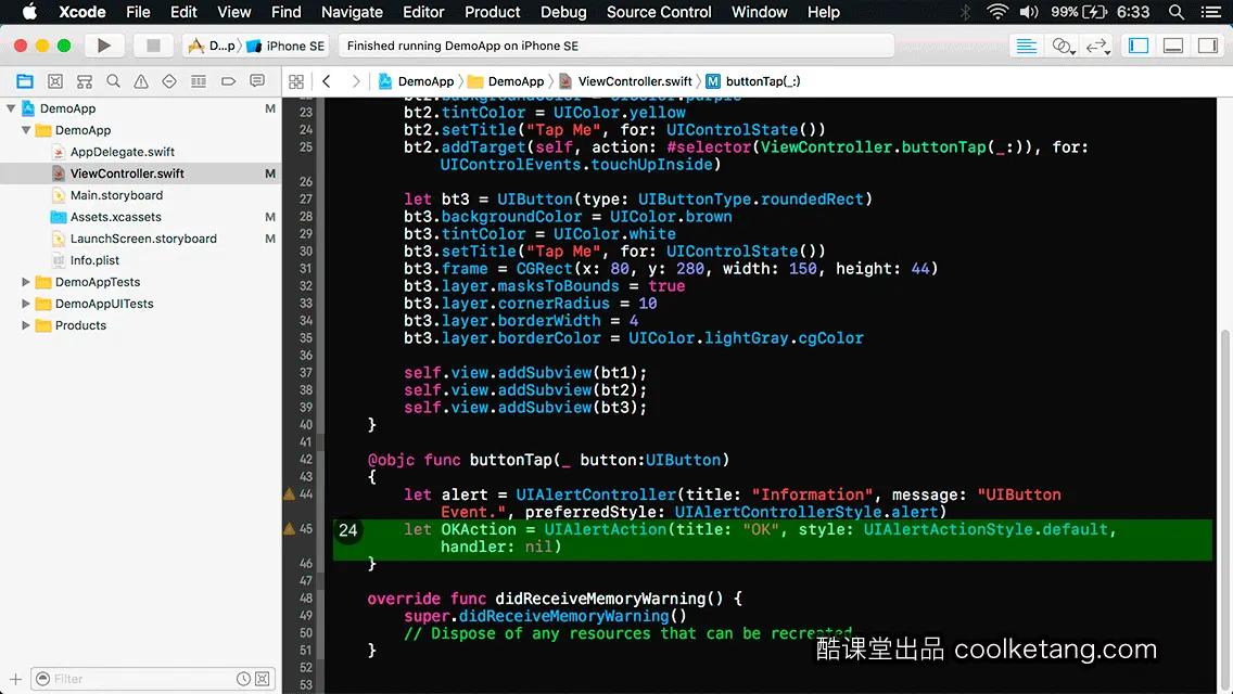 互动教程 for Xcode9 & Swift4-酷课堂