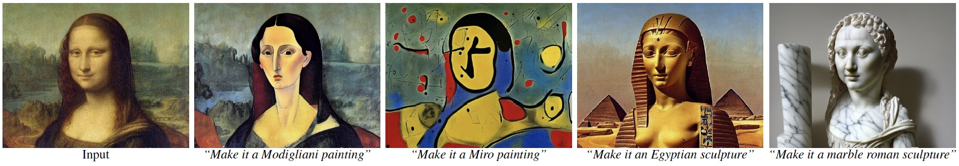 Leonardo da Vinci's Mona Lisa transformed into various artistic mediums