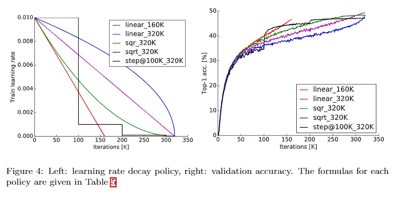 Learning rate policy