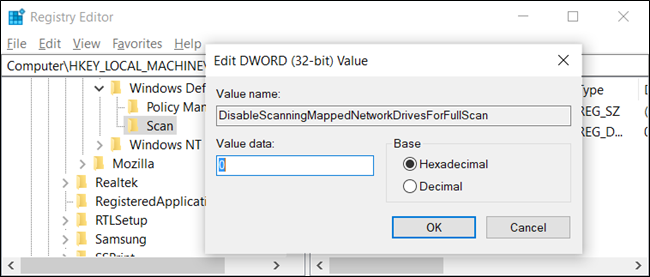 Double-click the DWORD and set the Value data to "0."