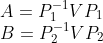 \\A=P_1^{-1}VP_1\\ B=P_2^{-1}VP_2