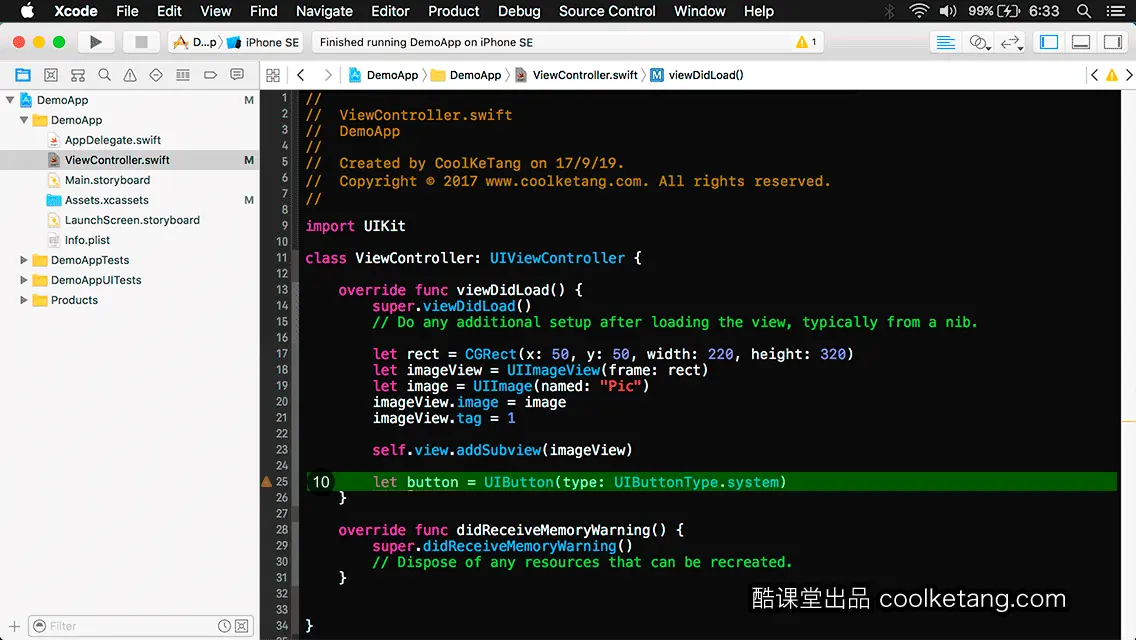 互动教程 for Xcode9 & Swift4-酷课堂