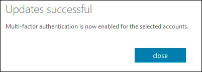 The "Updates successful" dialogue