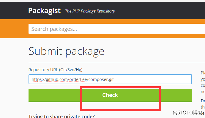 发布包到packagist