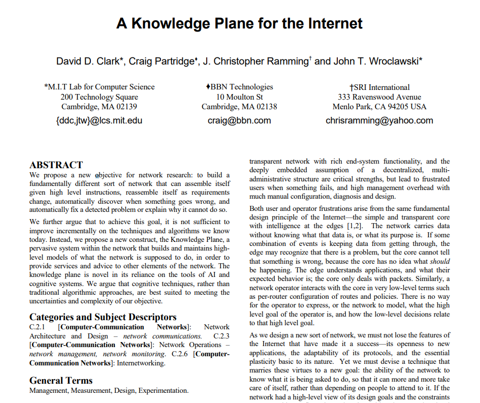 网络知识平面简介_a knowledge plane for the internet-CSDN博客
