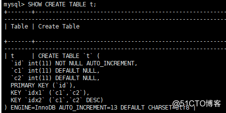 mysql 8.0降序索引