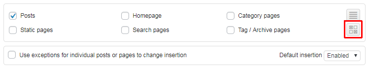 ad inserter single page exceptions