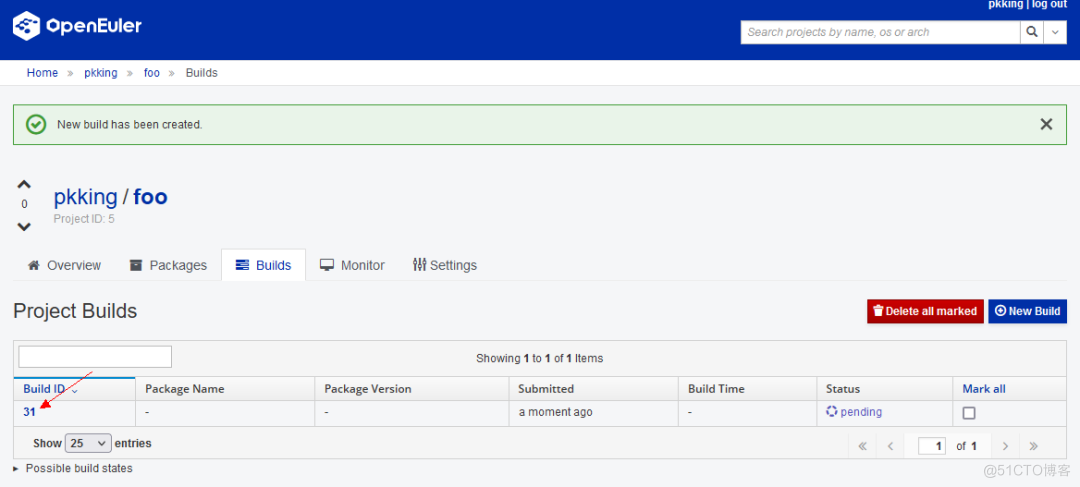 如何使用openEuler用户软件仓(EUR)_项目创建_08