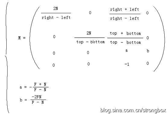 从Model <wbr>Space到Canonical <wbr>view <wbr>volume转换矩阵的计算