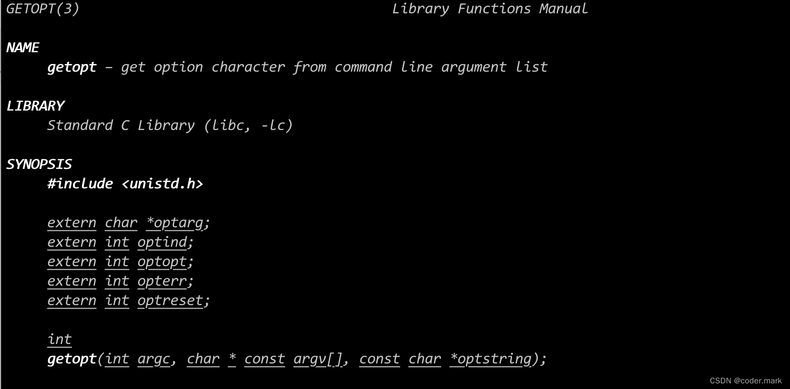 GETOPT函数详解插图1 GETOPT函数详解
