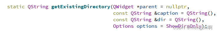 有头文件#include <QFileDialog>,不能直接调用getExistingDirectory() 而是加类名 ...