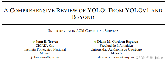Yolo Ebook.pdf YOLO系列最新综述从YOLOv1到YOLOv8【2023】_yolo系列最新论文-CSDN博客