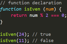 function declaration
