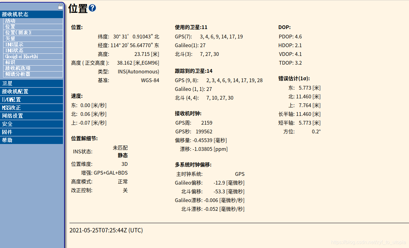 组合导航的状态