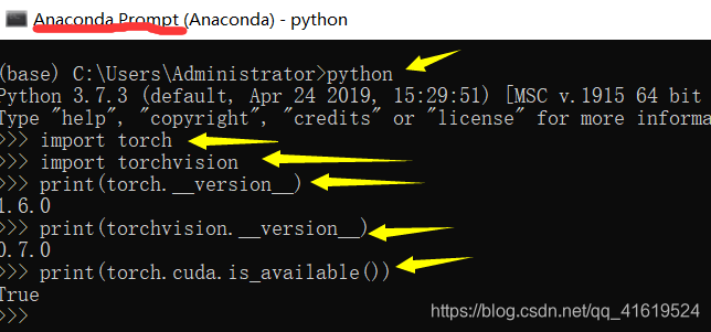 windows10系统 gpu 下使用anaconda安装python以及pytorch 包括cuda以及cudnn的安装