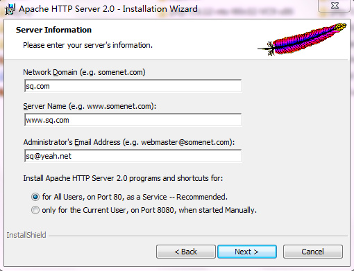 Windows下Apache <wbr>2.0安装与配置详细图解