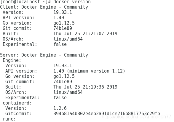 成功安装docker