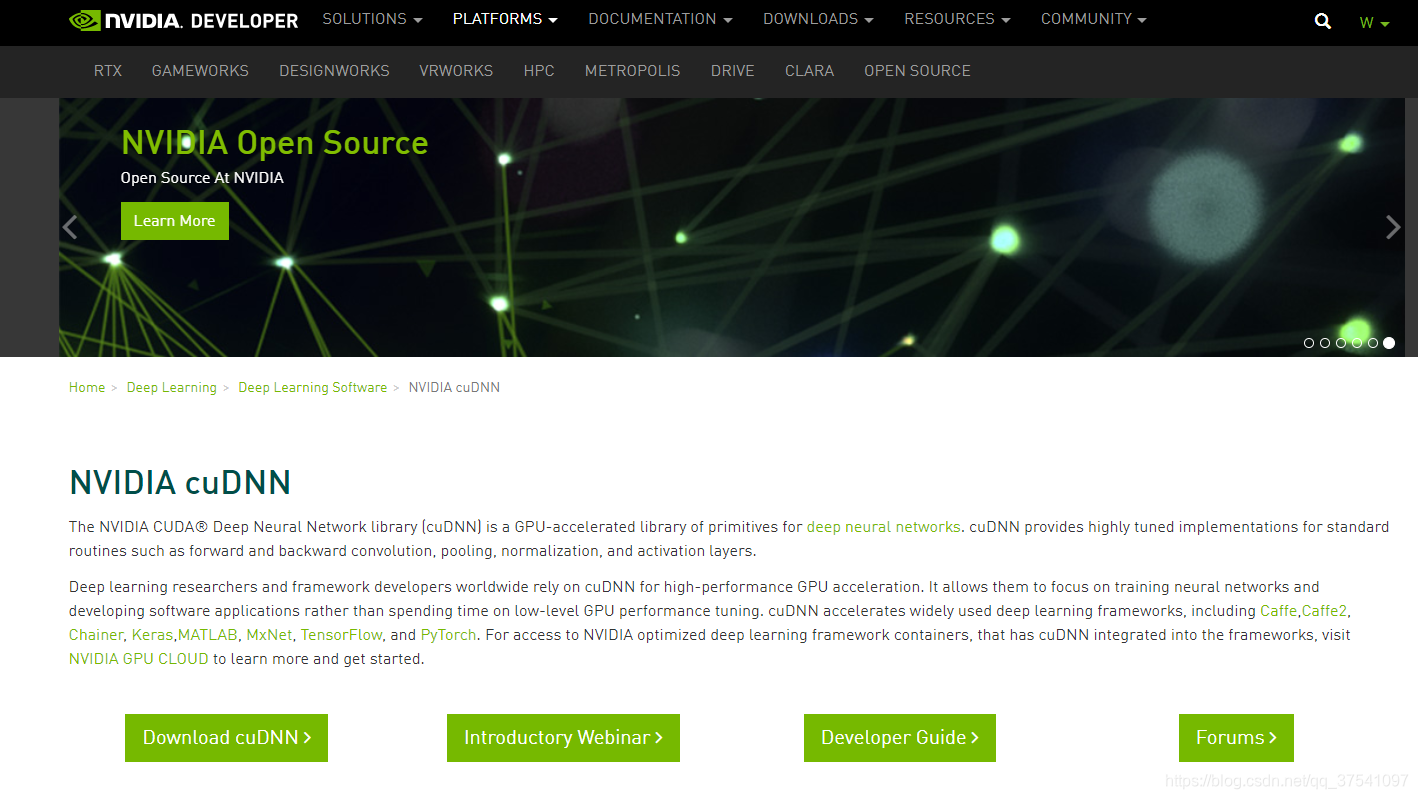 cuDNN下载页面