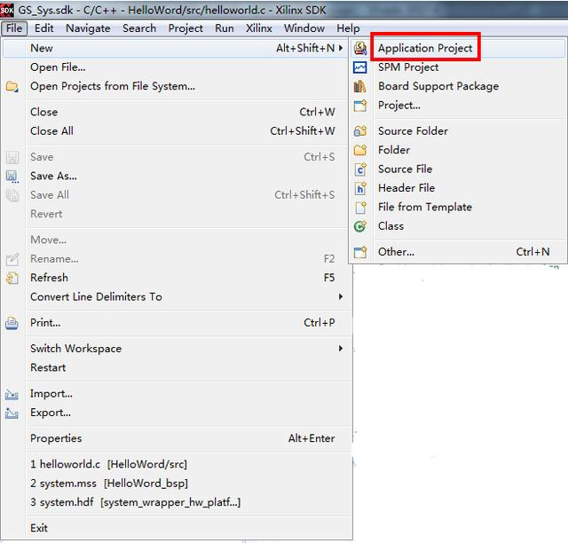 Xilinx ZYNQ SOC入门基础之使用SDK自带程序测试内存及DRAM实验