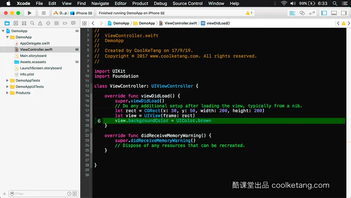 互动教程 for Xcode9 & Swift4-酷课堂
