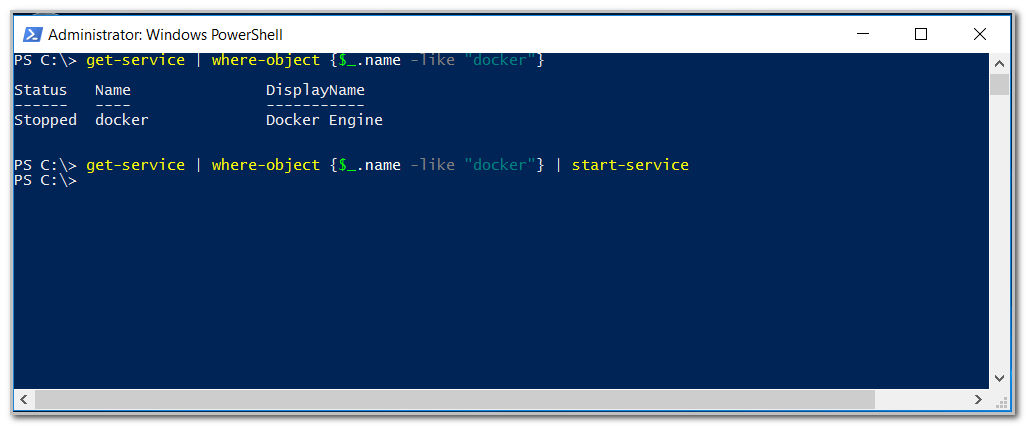Start docker engine service