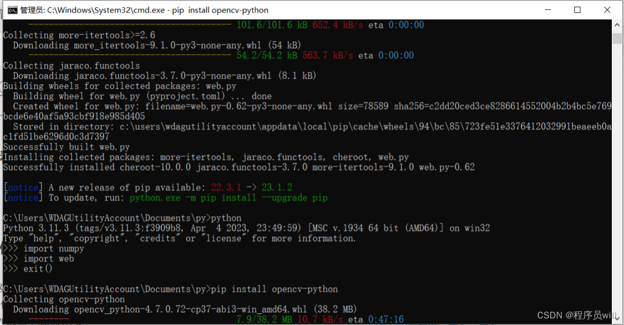 更换镜像源解决pip install 安装模块卡死_pip install opencv-python下载太慢-CSDN博客 image.