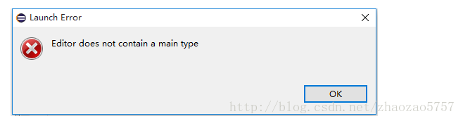 editor does not contain a main type