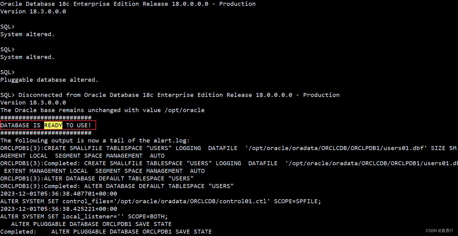 DATABASE IS READY TO USE