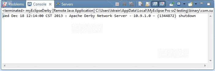 MyEclipse Derby数据库服务器使用方法