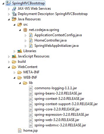 SpringMVCBootstrap project structure