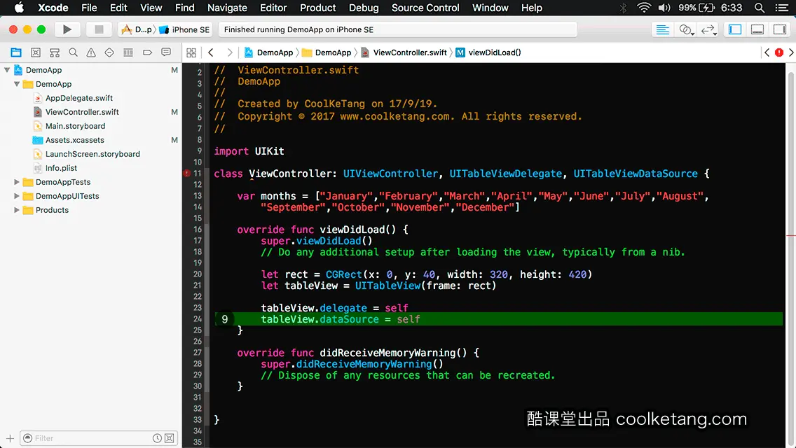 互动教程 for Xcode9 & Swift4-酷课堂