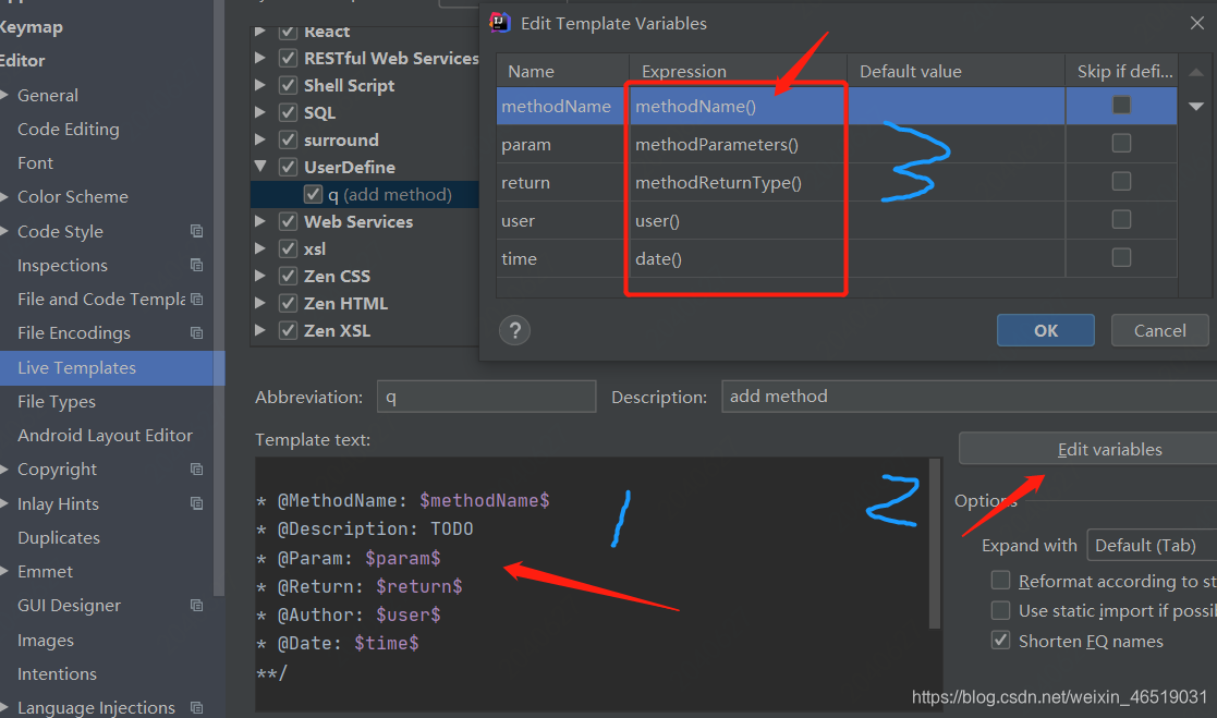 需要点击Edit variables,添加参数