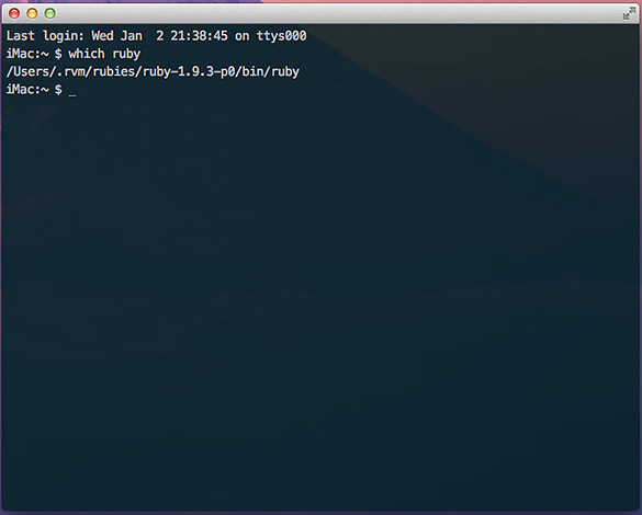 ruby命令的终端输出