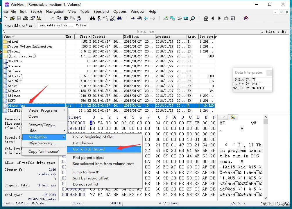 NTFS 数据隐藏及恢复