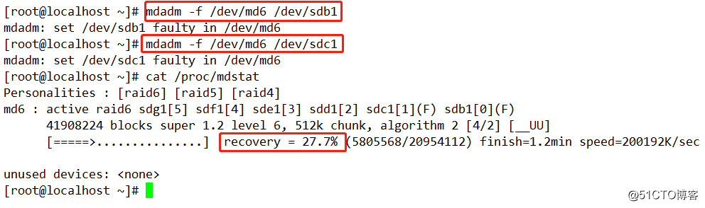 RAID磁盘阵列详解之RAID 6的配置与无人值守(带双重分散校验的数据条带),企业常用,必学!!!