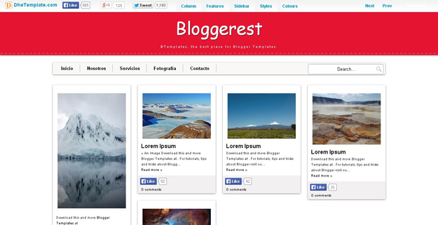 Bloggerest Blogger Template