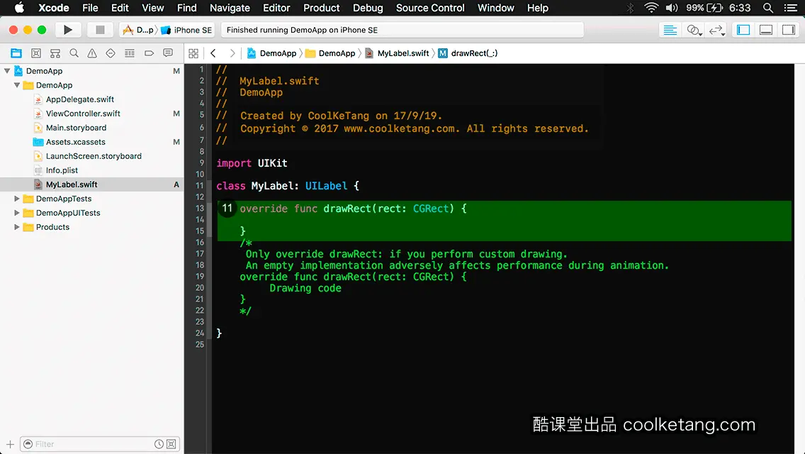 互动教程 for Xcode9 & Swift4-酷课堂