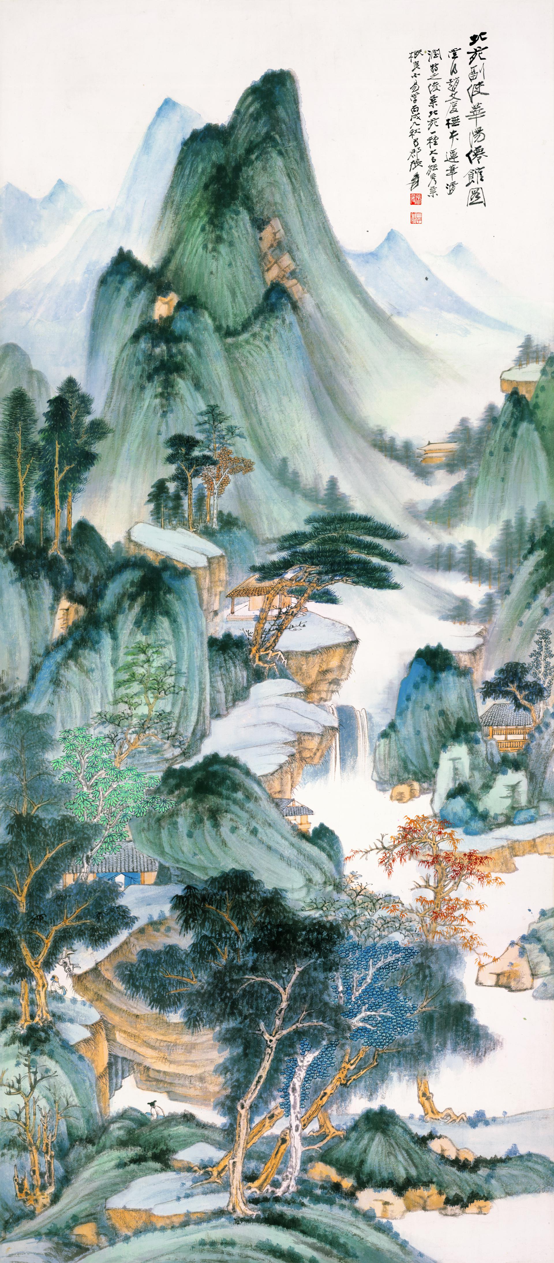 大千 山水图 张大千山水70幅欣赏，概括艺术发展历程-木直艺术中心