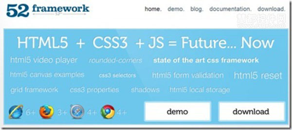16大免费的响应式HTML5框架
