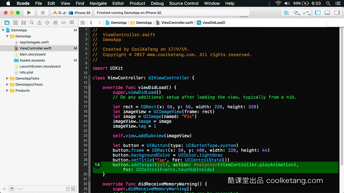 互动教程 for Xcode9 & Swift4-酷课堂