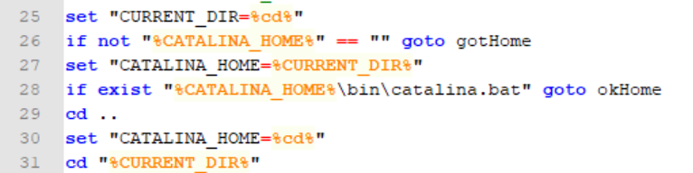 startup.bat文件相应代码