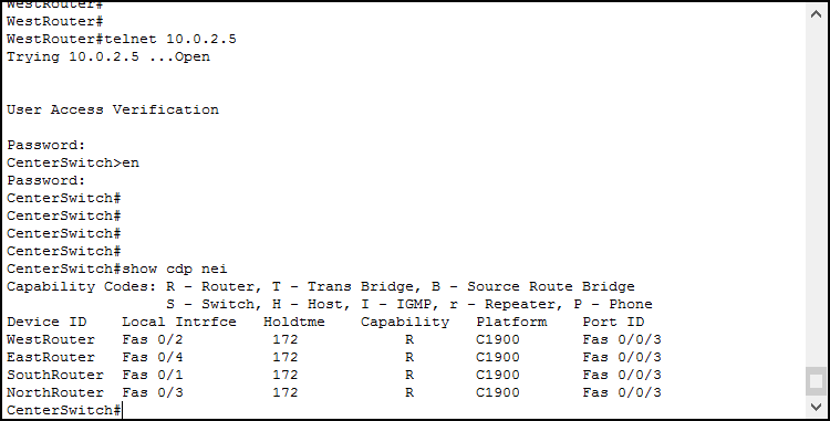始终检查 CDP 邻居表以查找直接连接的 Cisco 设备