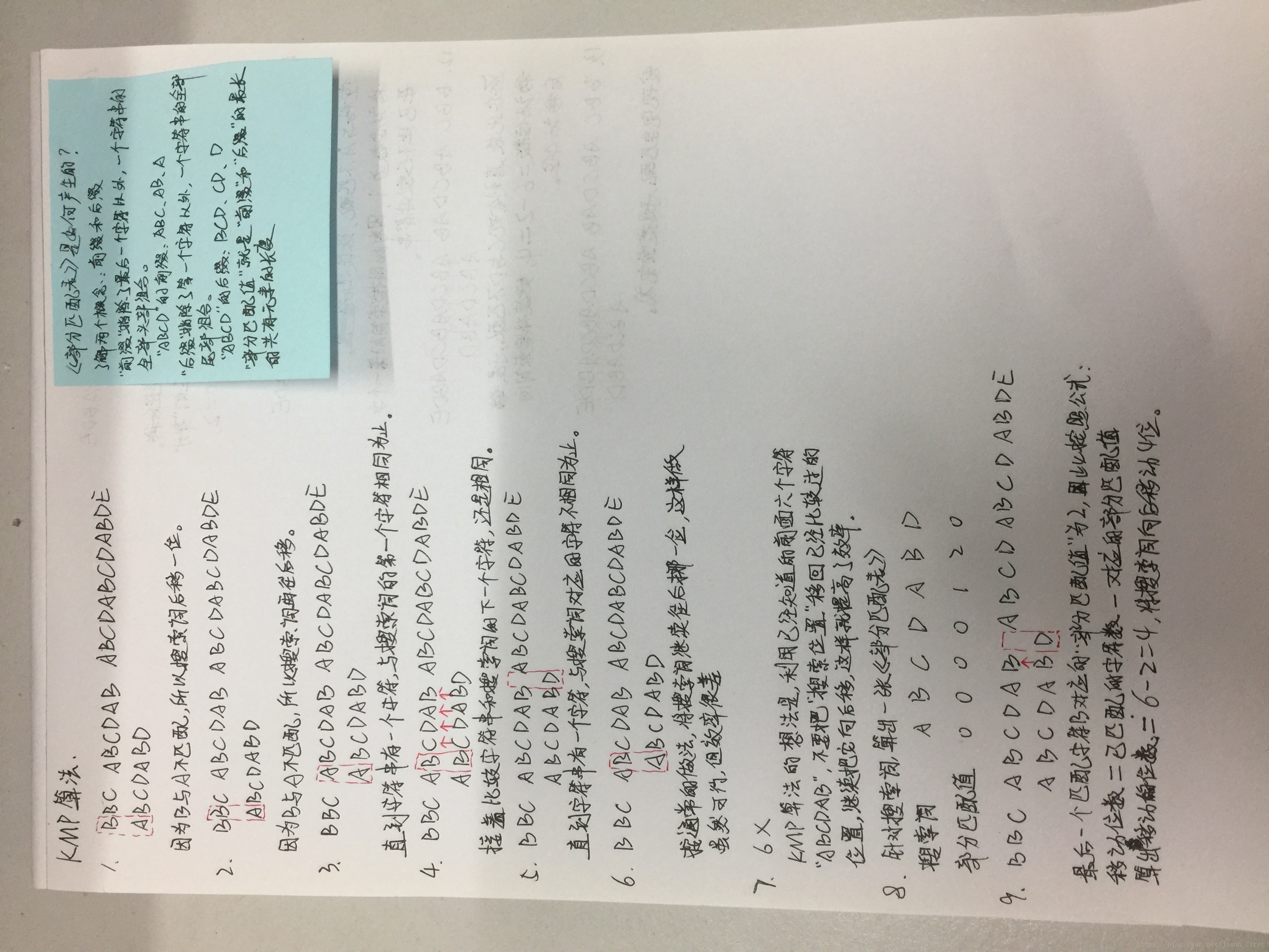 KMP算法推演步骤
