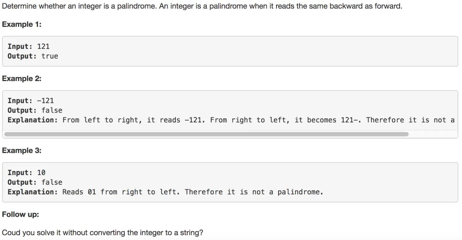 Palindrome Number