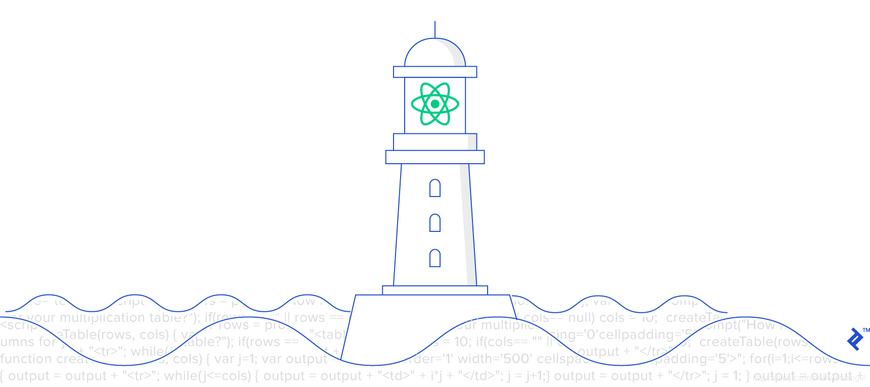 React 是一座耸立在 JavaScript 代码海上醒目的灯塔