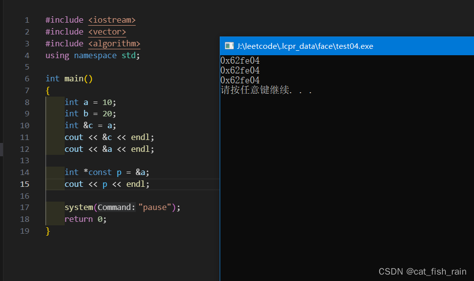 C++指针常量,常量指针以及, 引用和指针的区别-CSDN博客